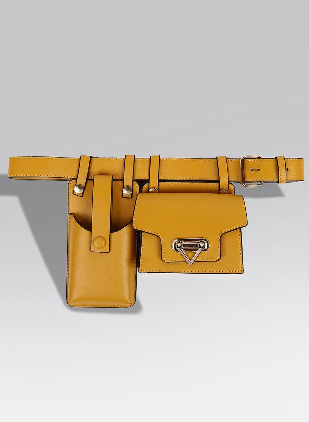 Haute Sauce Yellow Belt Bag - Portable Chic for Women - Image 1
