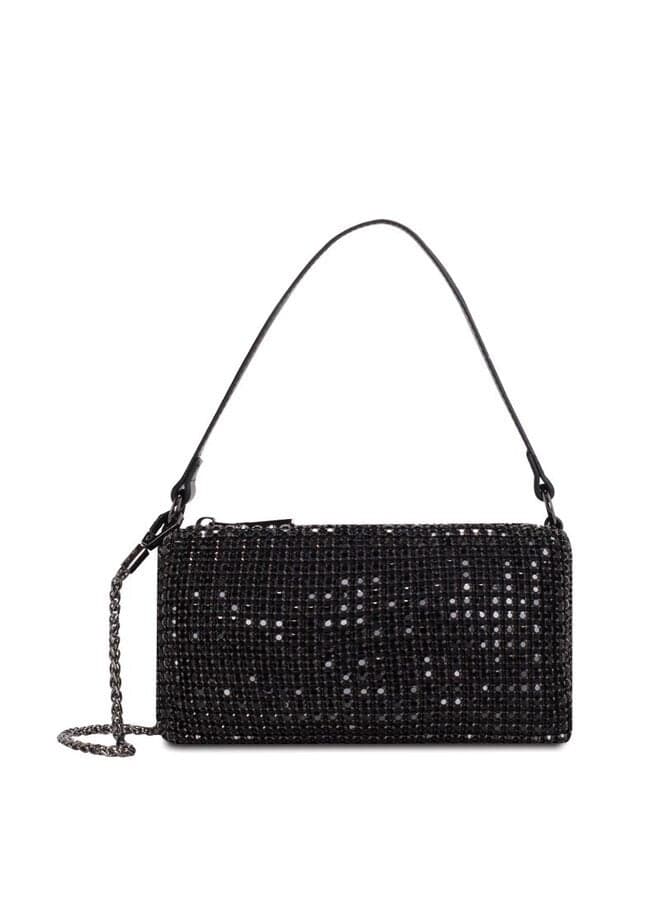 Vincci BLACK Elegance: Women's Chain-Detailed Shoulder Bag - Image 1