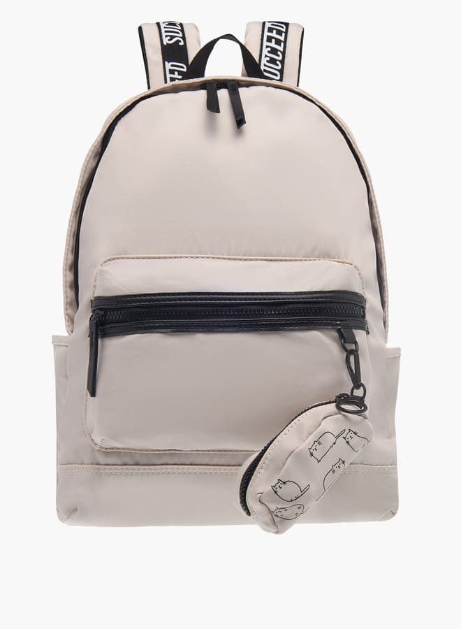 MISSY Chic Cat Print Backpack for Women - 10x42x30 cm - Image 1