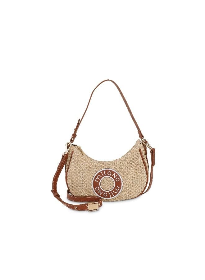 Milano Kinza Elegance: Women's Raffia Shoulder Bag - Image 1