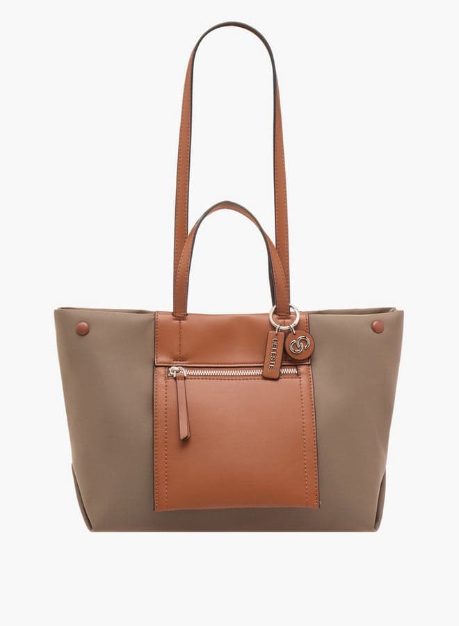 Celeste Elegance Panelled Tote for Women with Double Handles - Image 1