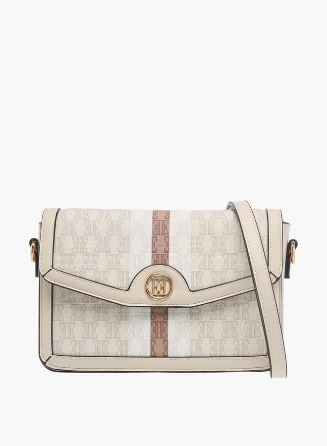 ELLE Monogram Elegance Crossbody Bag for Women - Image 1