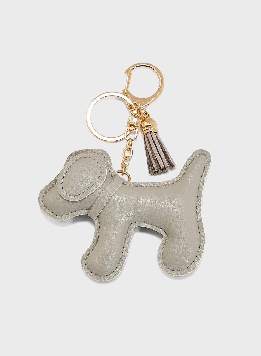 Chic Ginger Puffy Pup Bag Charm - Women's Accessory - Image 1