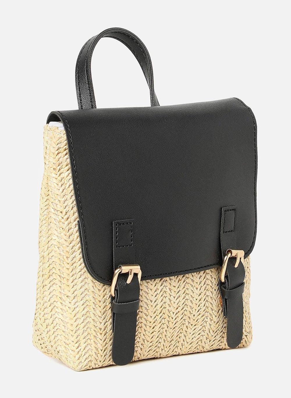 Haute Sauce Shirley Chic Black & Cream Women's Backpack - Image 1