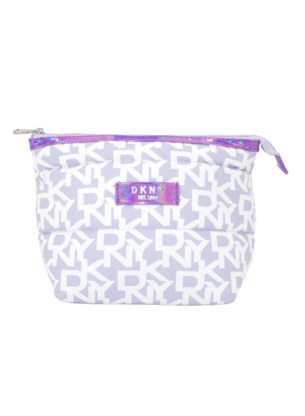 DKNY Signature Purple Lace Puffer T Cosmetic Bag - Image 1