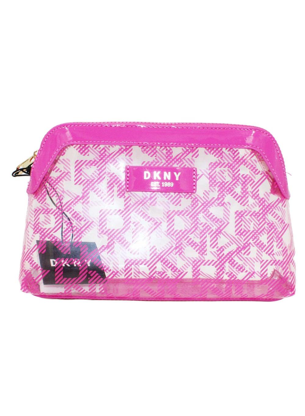 DKNY Fuchsia Lucid Dream: Chic Beauty & Cosmetic Pouch - Image 1