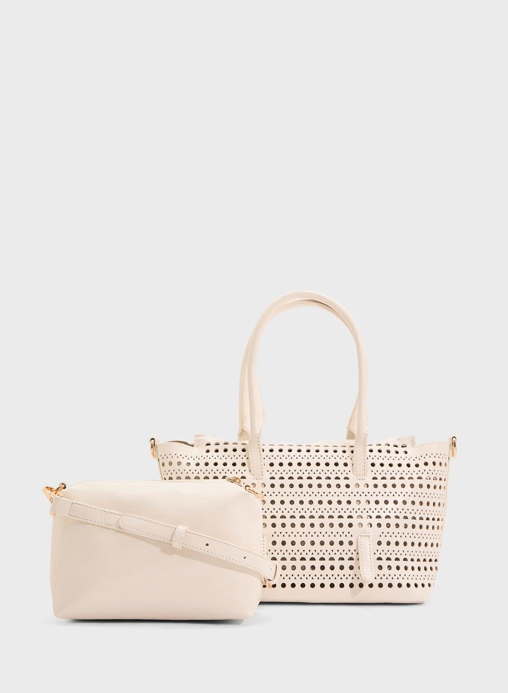 ELLA Lasercut Elegance Tote Bag - Luxurious Carryall - Image 1