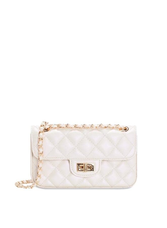 Vincci WHITE Elegance: Quilted Chain Detailed Shoulder Bag - Image 1