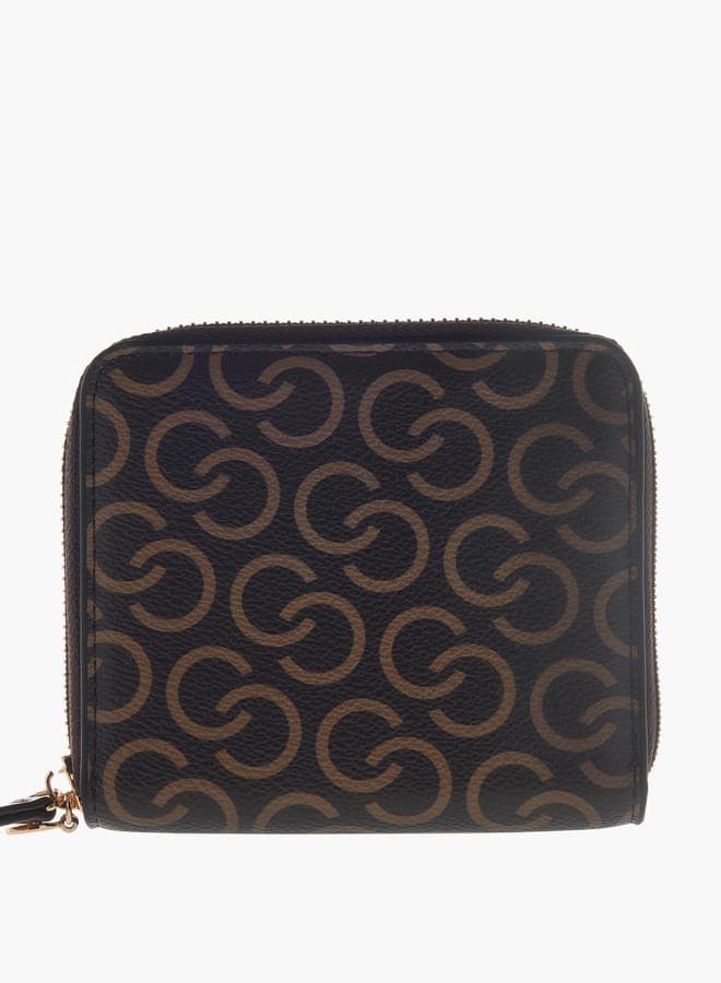 Celeste Elegance: Women's Monogram Zip Wallet - Image 1