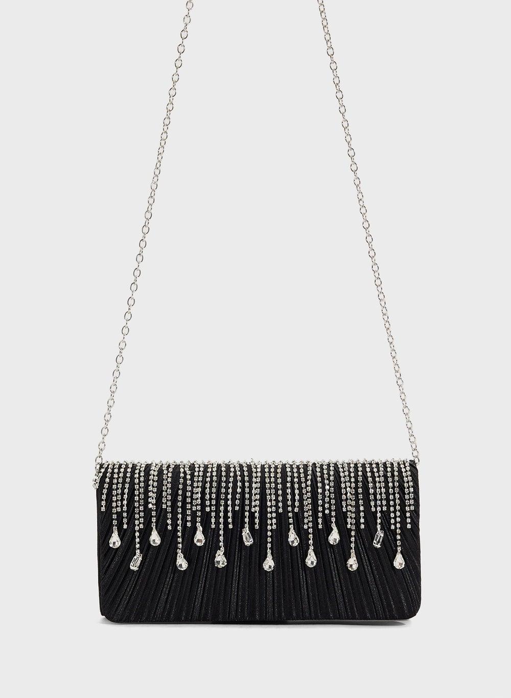 Khizana Tear Drop Diamante Clutch - Elegance in Your Hand - Image 1