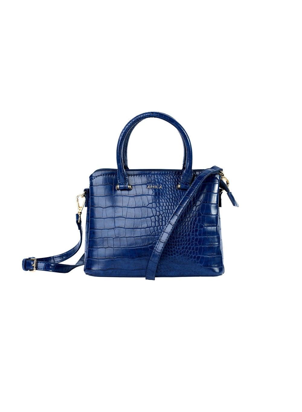 AMICA Daphne Reptile-Textured Vegan Crossbody Handbag - Image 1