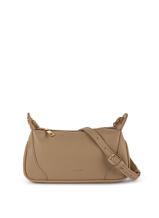 Vincci Chic Yellow Shoulder Bag with Elegant Chain Detail - Image 1