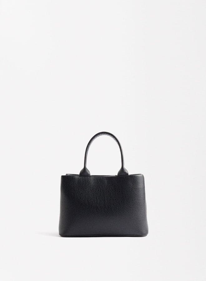 PARFOIS Elegant Black Tote Bag with Versatile Shoulder Strap - Image 1