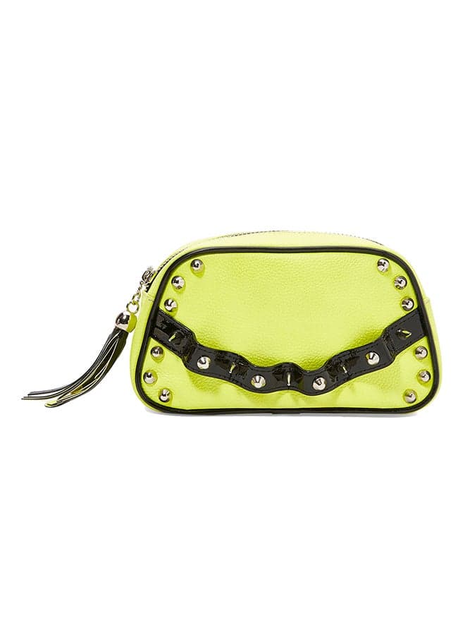 CEE CODE Neon Yellow Rock Finger Clutch Bag for Women - Image 1