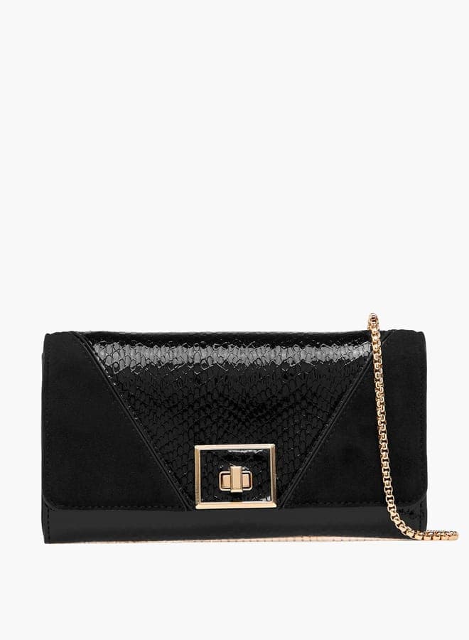 Celeste Textured Clutch with Elegant Chain Strap - Image 1