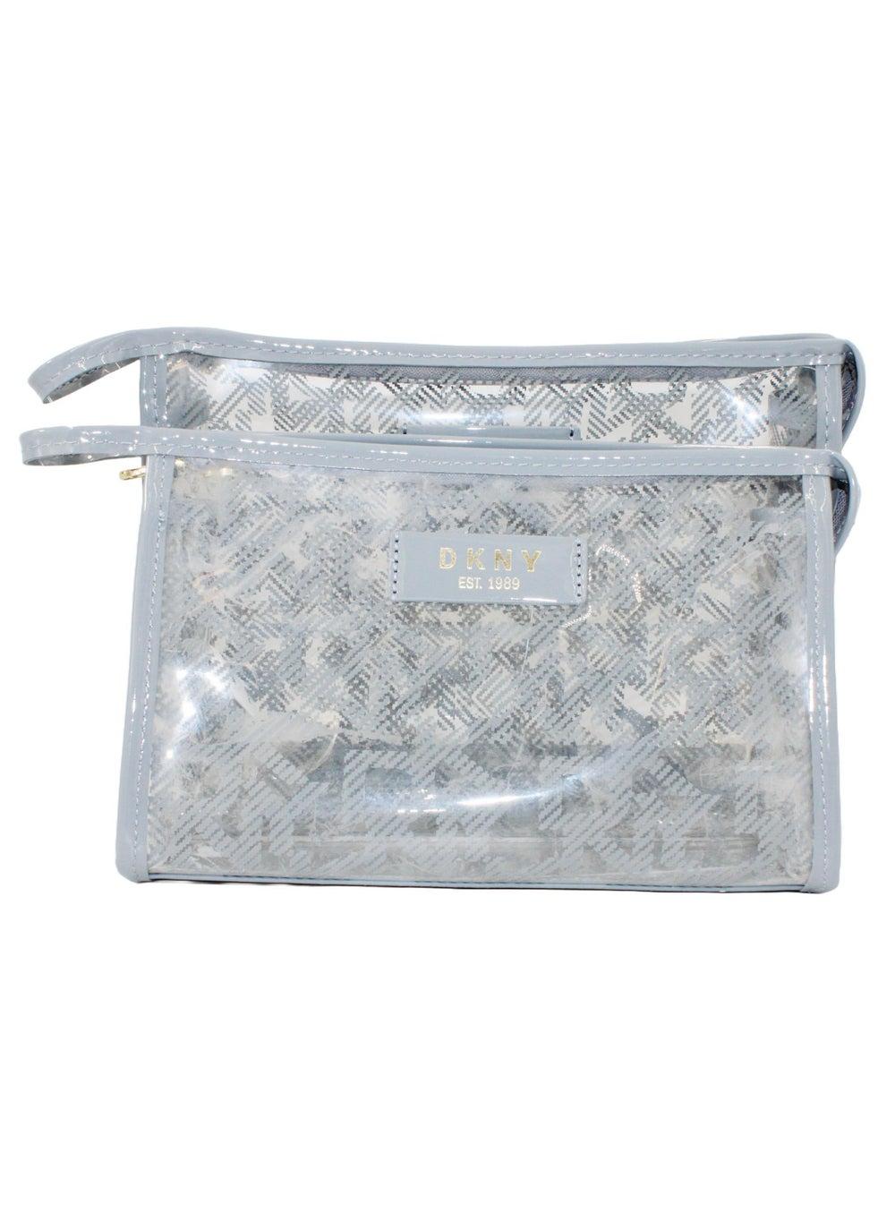 DKNY Lucid Dream T Stand Cosmetic Bag - Blue Suede Elegance - Image 1