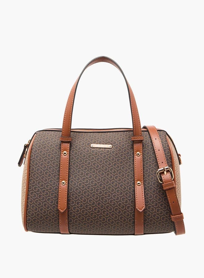 Celeste Monogram Elegance Tote - Zip Closure & Detachable Strap - Image 1