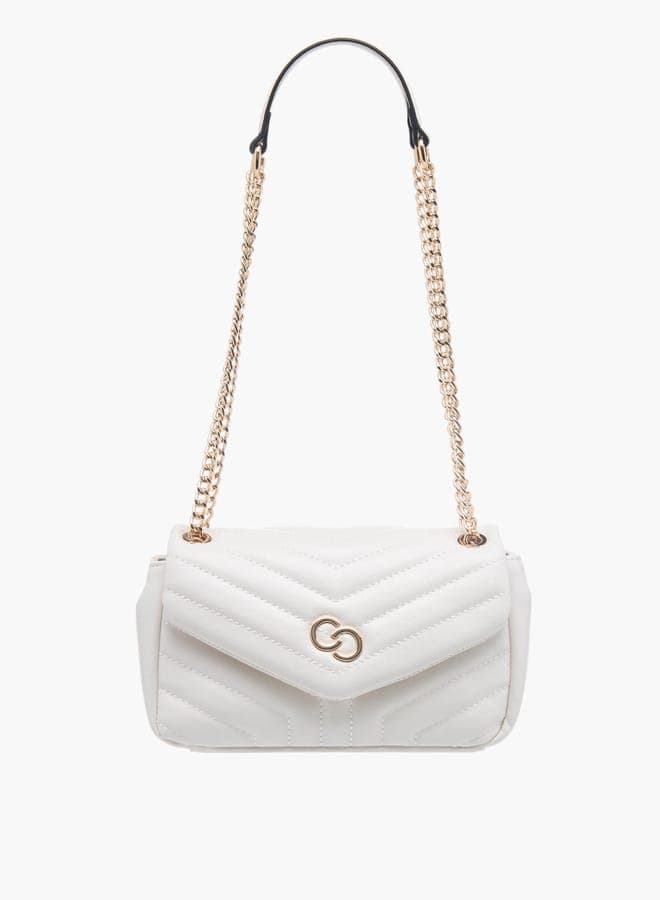 Celeste Quilted Elegance: Women's Crossbody with Chain Strap - Image 1