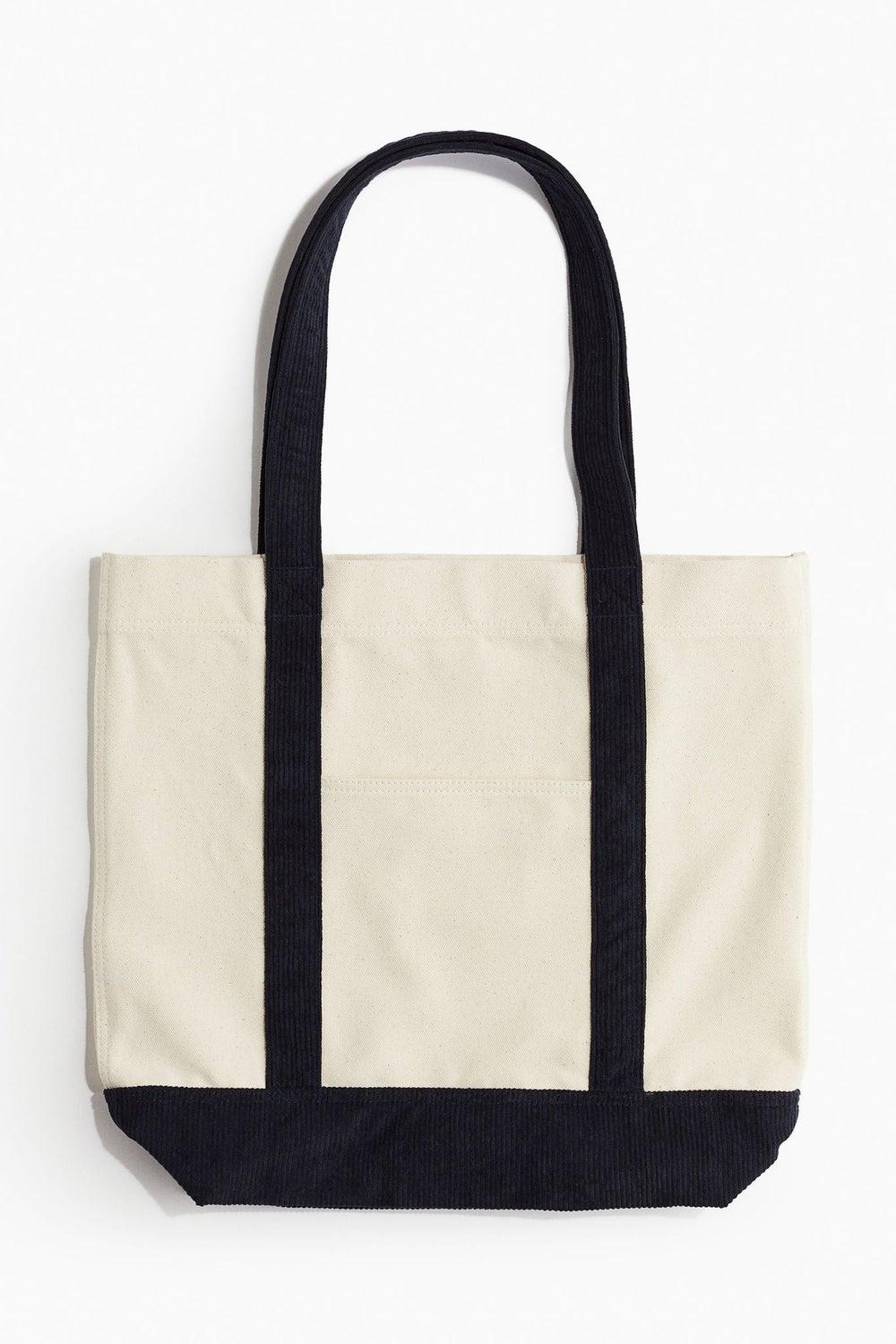 H&M Elegance On-the-Go Cotton Canvas Shopper - Image 1