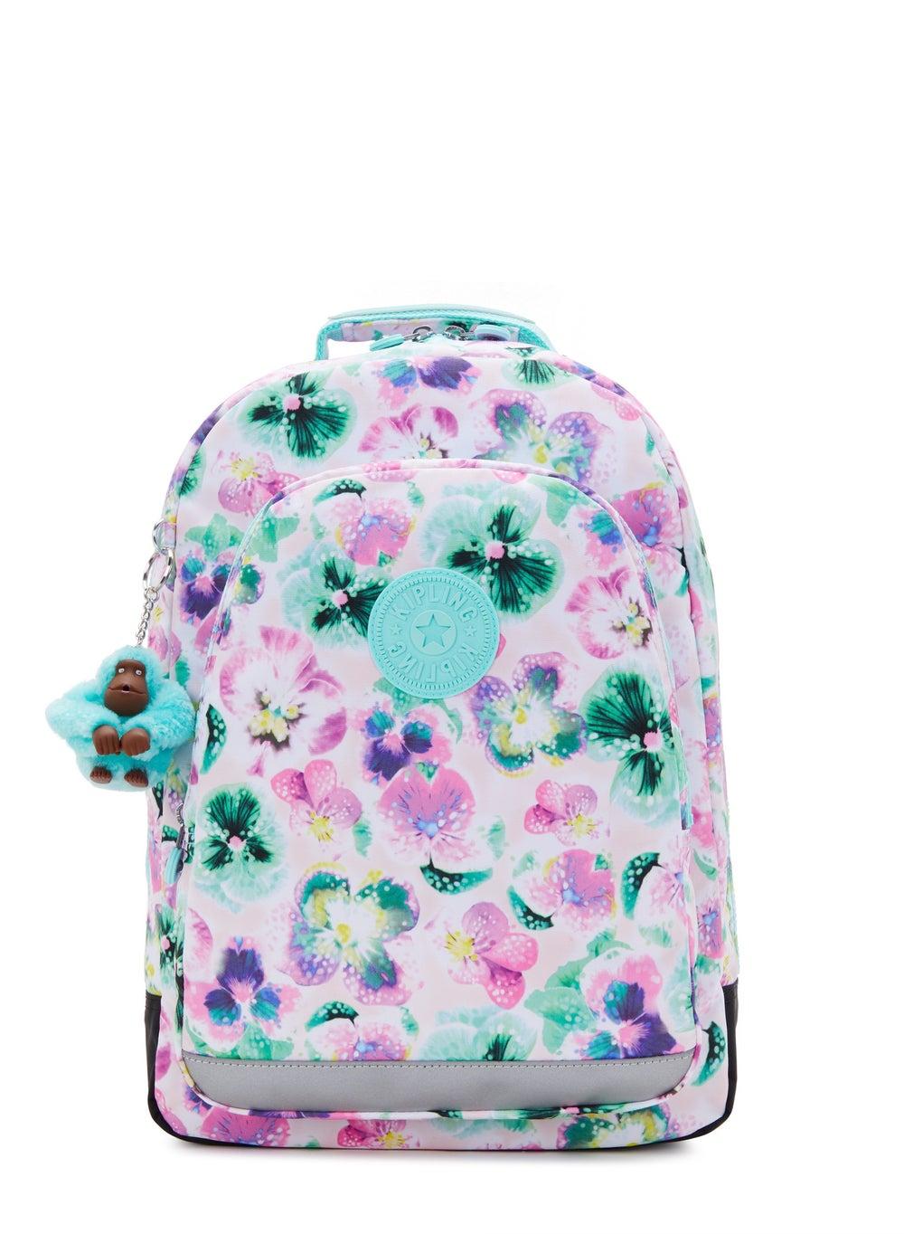 Kipling I70907EC Aqua Blossom Large Women's Backpack - Image 1