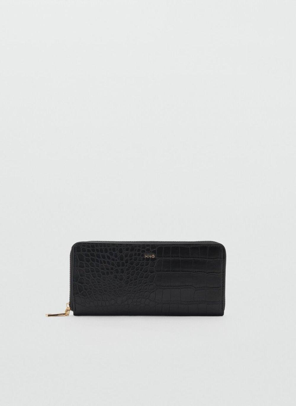 MANGO Croc-Effect Elegance Wallet for Sophisticated Women - Image 1