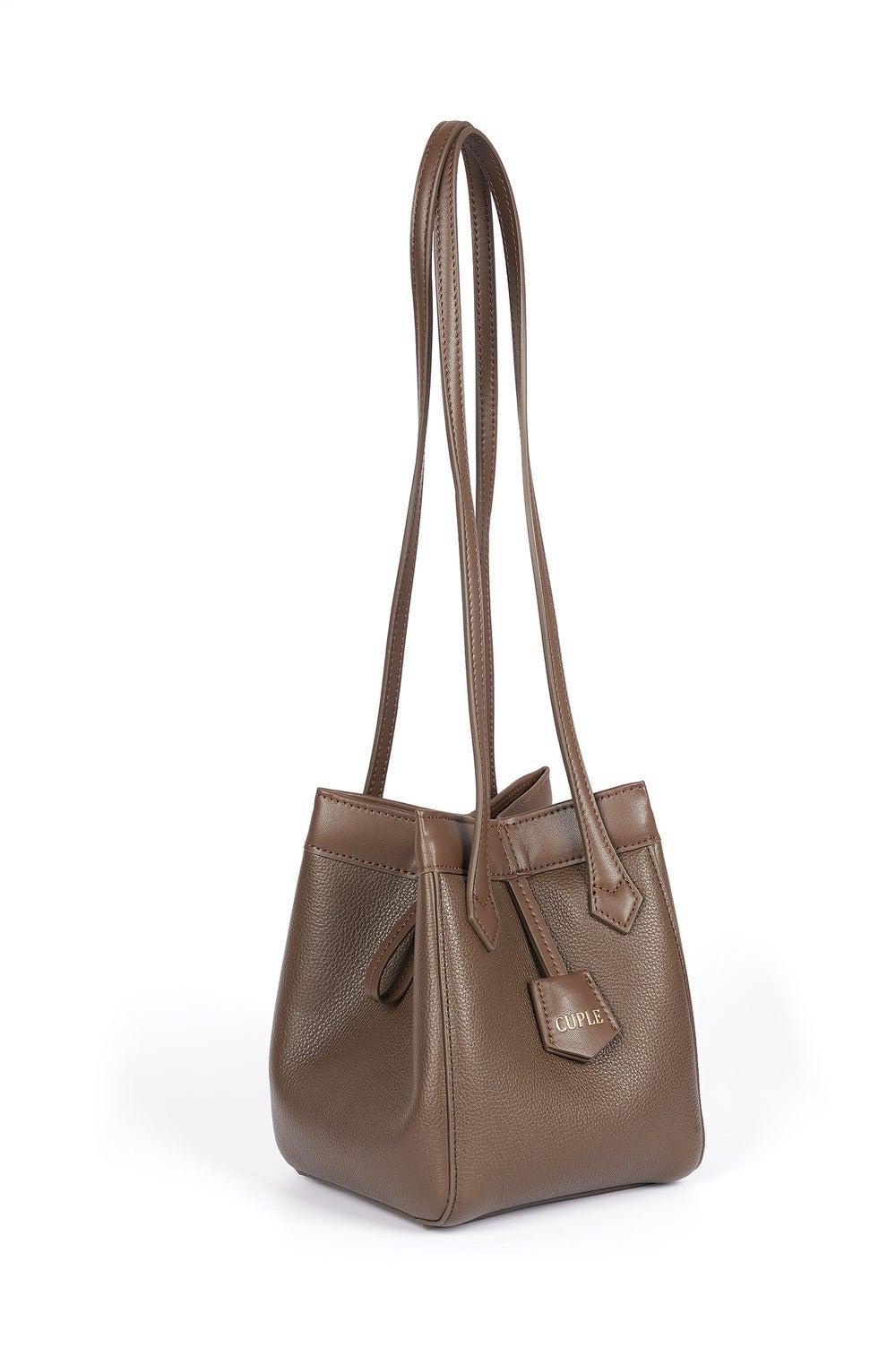 Cuple Chic Tapered Tote - Faux Leather Elegance - Image 1