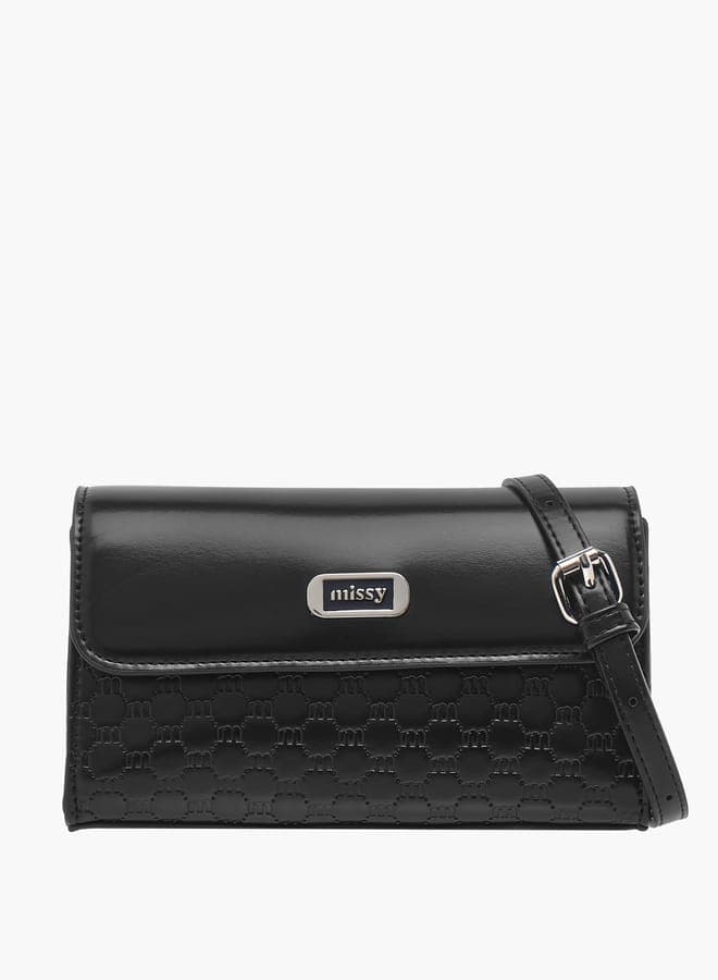 MISSY Chic Embossed Logo Crossbody - Detachable Strap - Image 1