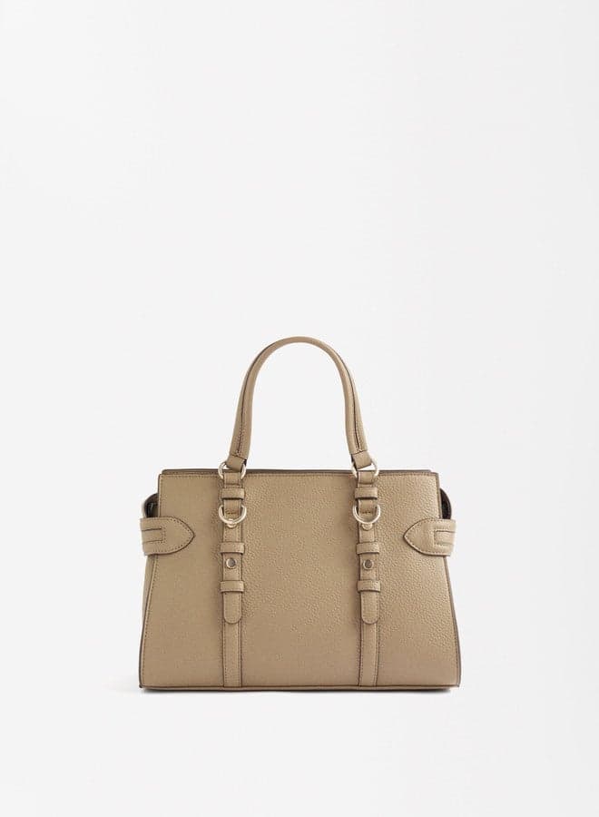 PARFOIS Textured Elegance Brown Tote Bag for Women - Image 1