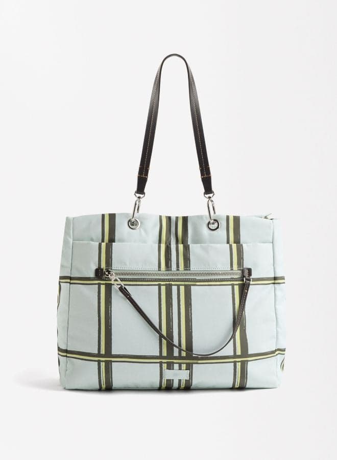 PARFOIS Green Elegance: Chic PRINTED NYLON TOTE BAG - Image 1