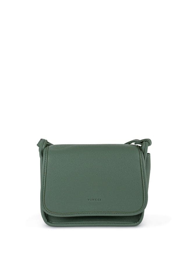 Vincci Green Elegant Shoulder Bag for Women with Adjustable Strap - Image 1
