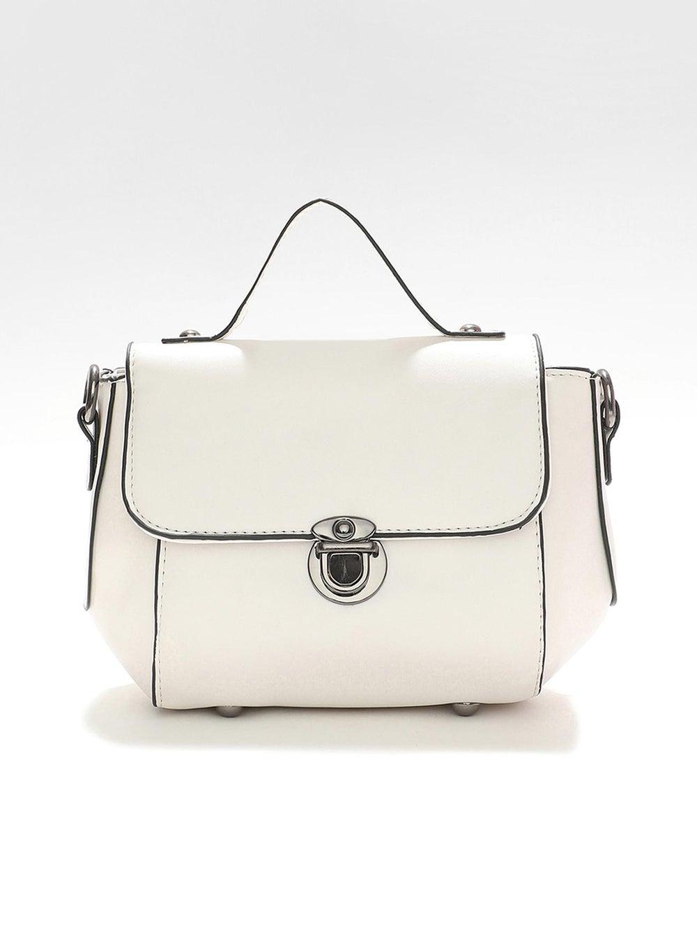 Haute Sauce Elegance White Cross Body Bag for Discerning Women - Image 1