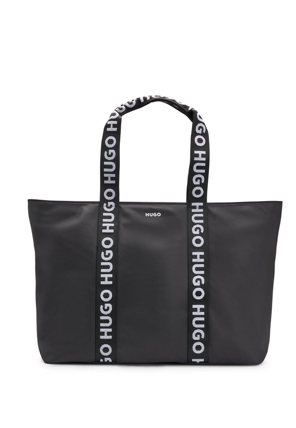 HUGO Women's Elegant Twill Logo-Strapped Tote Bag - Image 1
