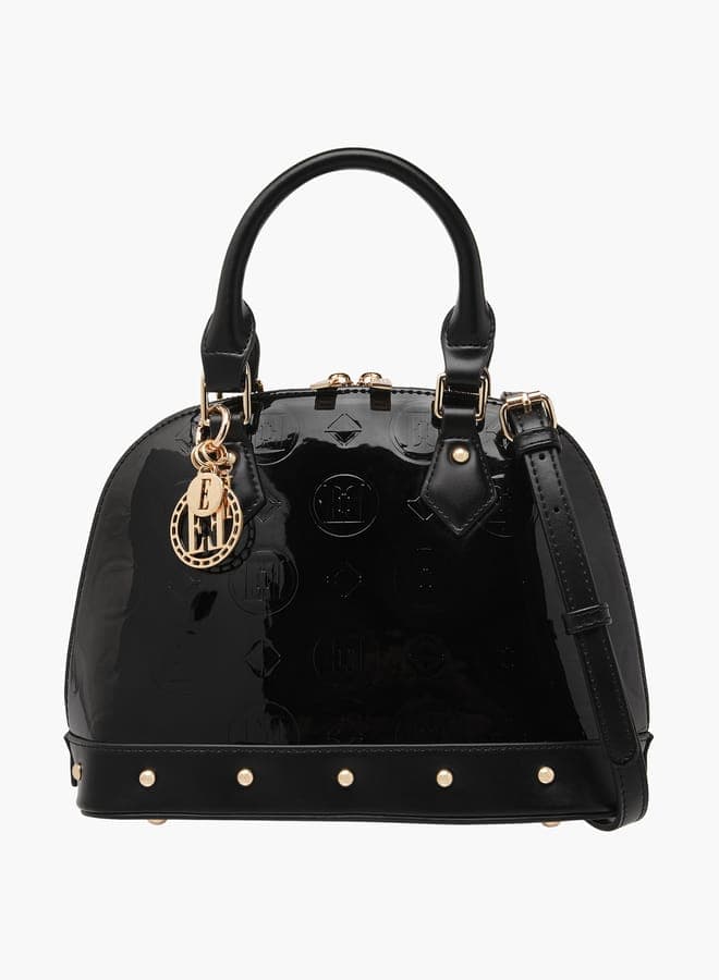 ELLE Monogram Embossed Elegance Tote Bag for Women - Image 1
