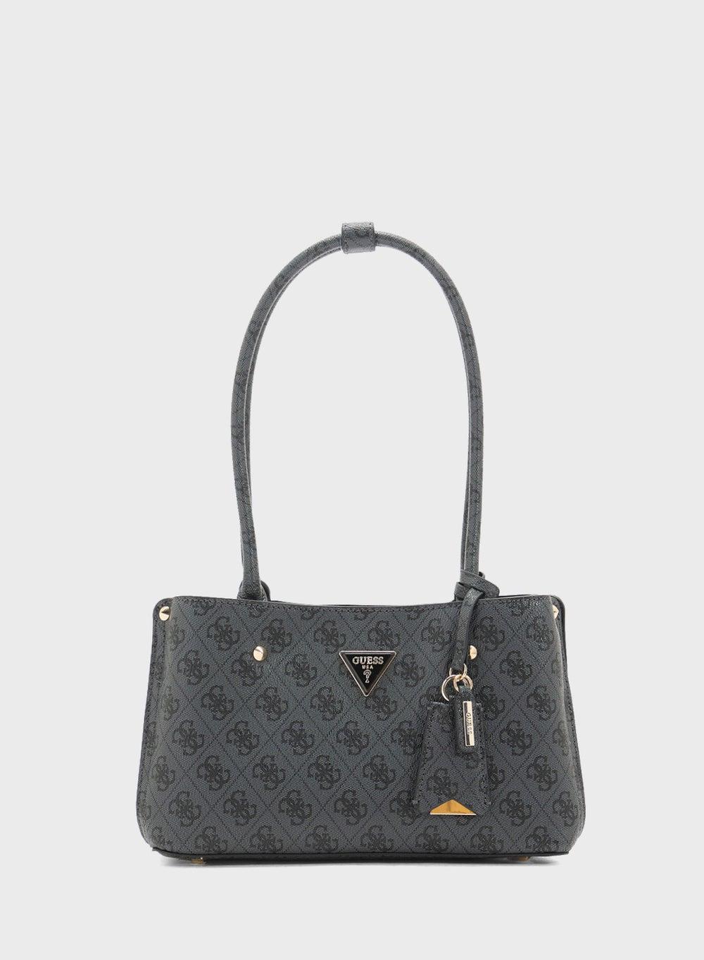 GUESS Meridian Women's Brown Logo Shoulder Satchel - Image 1