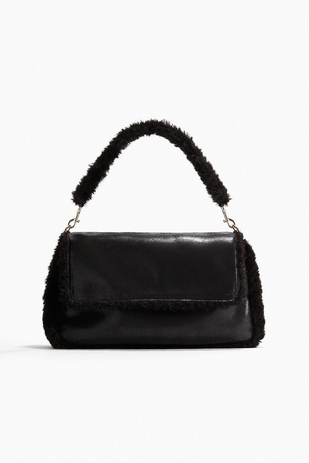 Elegant H&M Fluffy-Trim Cozy Shoulder Bag - Image 1