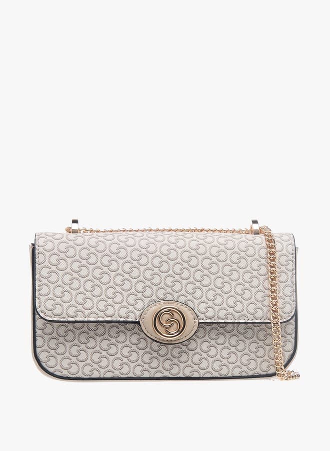 Celeste Monogram Elegance Crossbody Bag with Chain Strap - Image 1