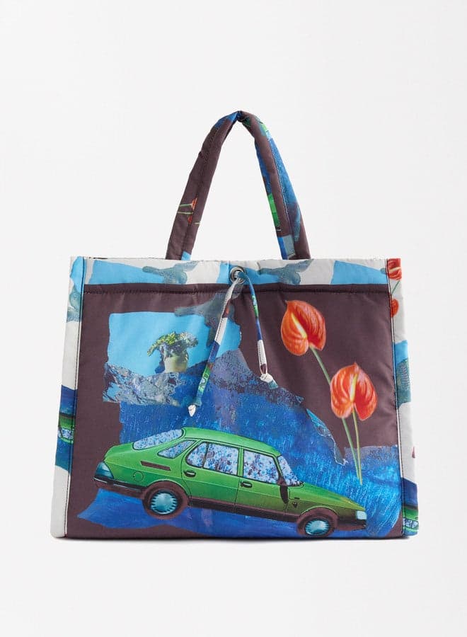 PARFOIS Multicolor Elegance: Nylon Tote Bag for Women - Image 1