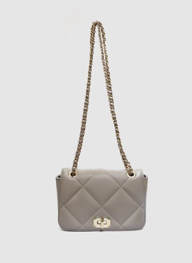 Vincci Elegance: Women's Quilted Chain Shoulder Bag - Image 1