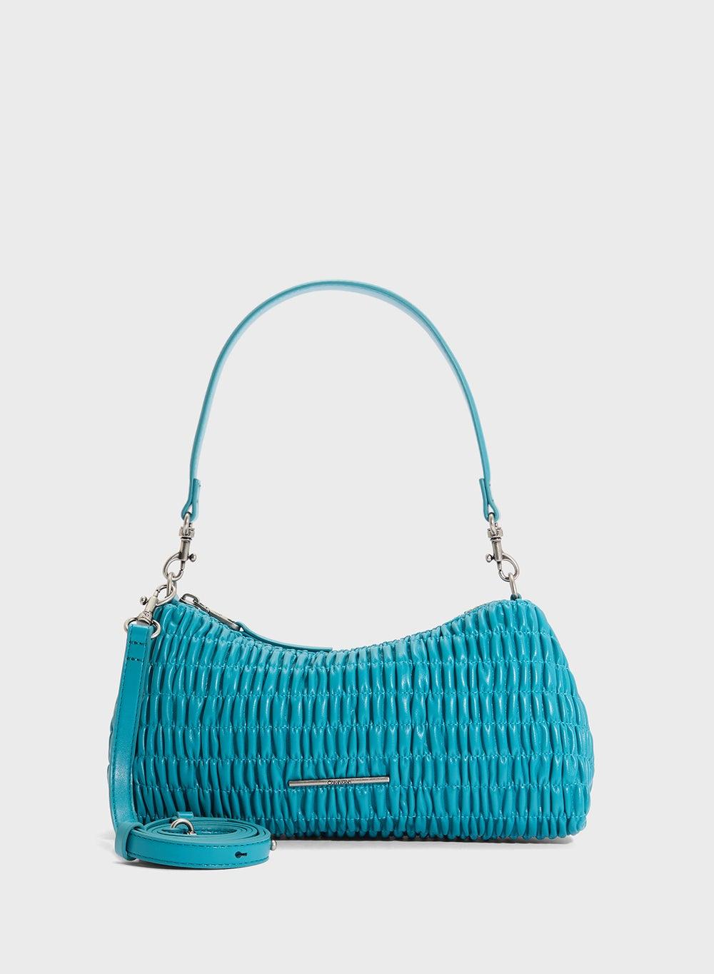 Calvin Klein Jeans Chic Ruched Shoulder Bag with Zip - Image 1