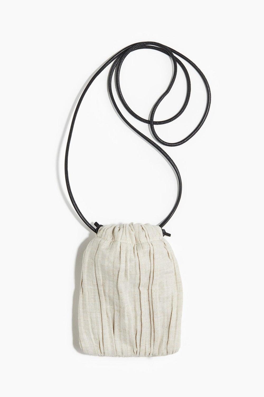 H&M Linen-Blend Chic Drawstring Phone Bag for Women - Image 1