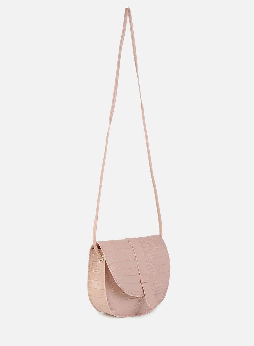 Haute Sauce Croco Pink Cross Body Bag - Fashionable Elegance for Every Occasion - Image 1