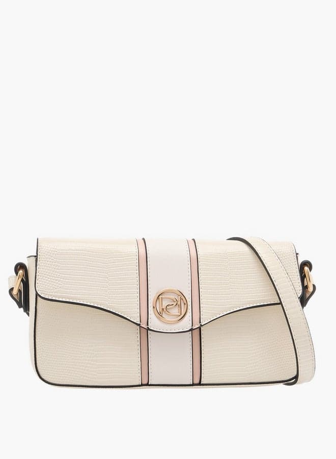 Paprika Textured Elegance: Chic Crossbody with Flap Closure - Image 1