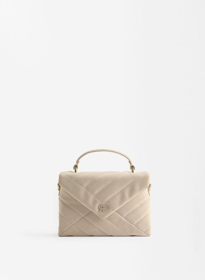 PARFOIS Velvet Luxe White Handbag for Women - Image 1