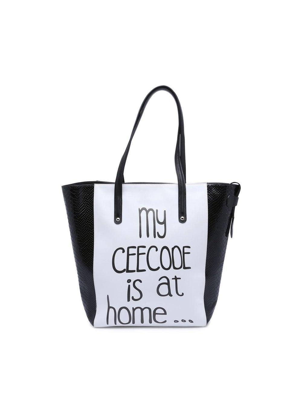 CEE CODE Parola Elegance Shoulder Bag in Black/White - Image 1