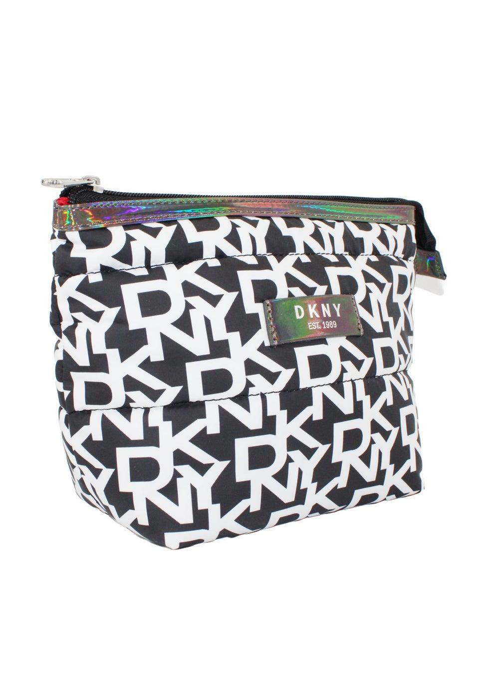 DKNY BLACK Signature Puffer T Cosmetic Travel Bag - Image 1