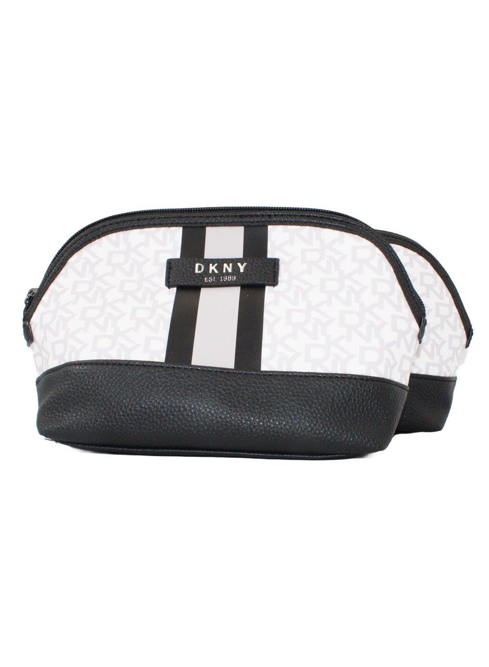 DKNY Signature Stripe 2.0 Dome Cosmetic Travel Bag - Image 1