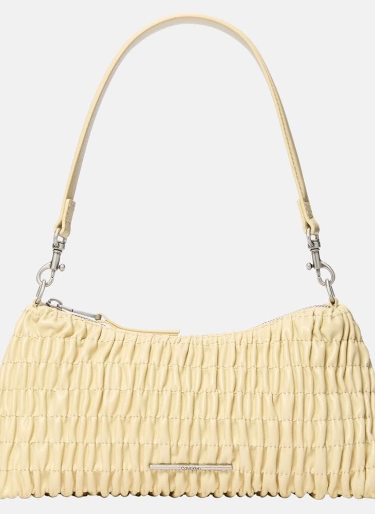 Calvin Klein Jeans Zip-Shoulder Ruched Bag for Women - Image 1