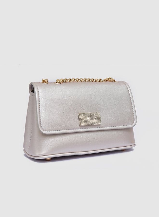 Vincci Elegance: Women's Chain-Embellished Shoulder Bag - Image 1