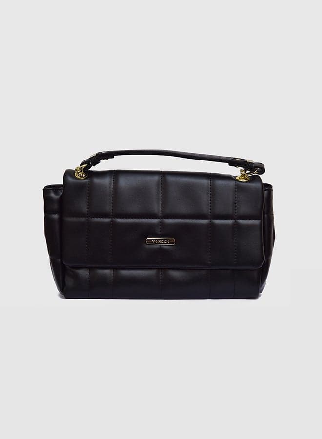 Vincci Elegance: Quilted Shoulder Bag with Chain Strap - Image 1