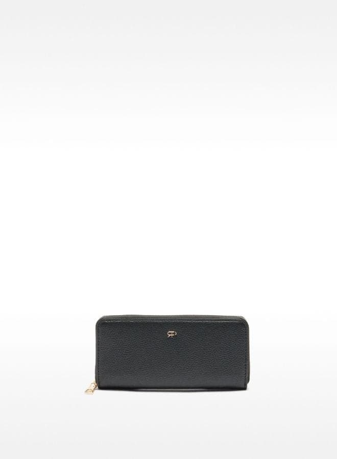 PARFOIS Black Zip Fastened Wallet for Women - Image 1